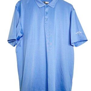 Callaway Opt.Dri Blue Golf Polo Shirt Logo On Sleeve Size L